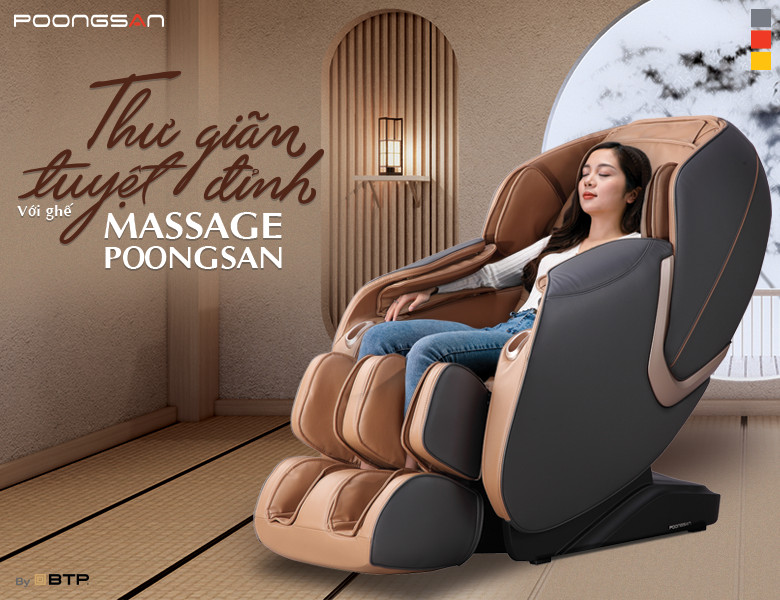 Thư giãn tuyệt đỉnh với ghế massage Poongsan