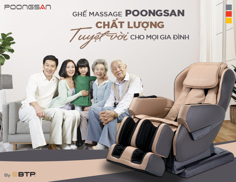 Ghế massage Poongsan chất lượng tuyệt vời cho mọi gia đình