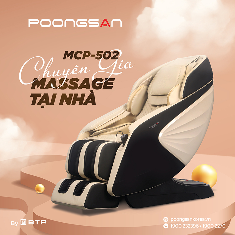 Poongsan MCP 502 chuyên gia massage ngay tại nhà