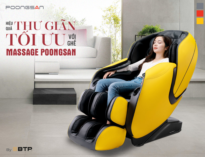 Hiệu quả thư giãn tối ưu với ghế massage Poongsan