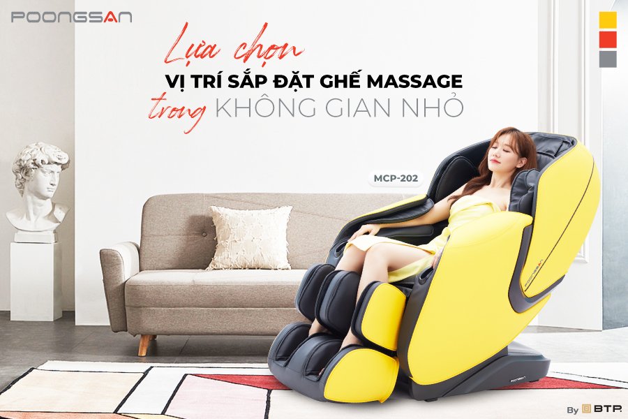 Lựa chọn vị trí sắp đặt ghế massage trong không gian nhỏ
