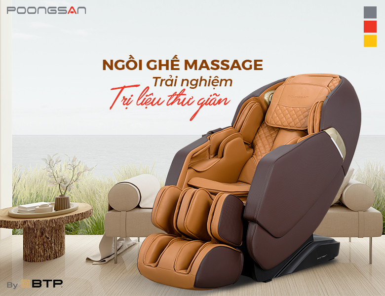 Ngồi ghế massage trải nghiệm trị liệu thư giãn vô cùng tuyệt vời