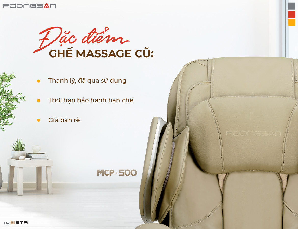 Ghế massage cũ và đã qua sử dụng có chất lượng không được như mới