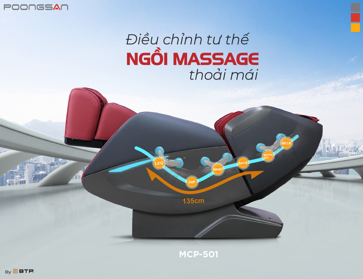 Điều chỉnh ghế và tư thế ngồi chuẩn nhằm mang đến liệu trình massage hiệu quả