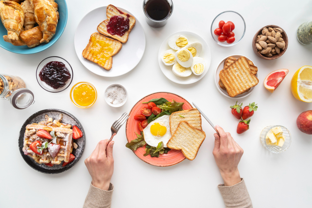 At the beginning of the day, a low-calorie breakfast gives you a productive day