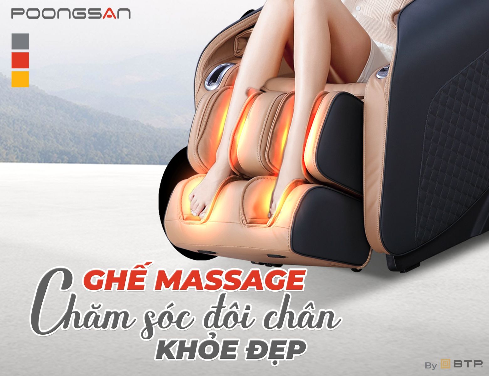 Ghế massage Poongsan chăm sóc đôi chân khỏe đẹp hơn mỗi ngày