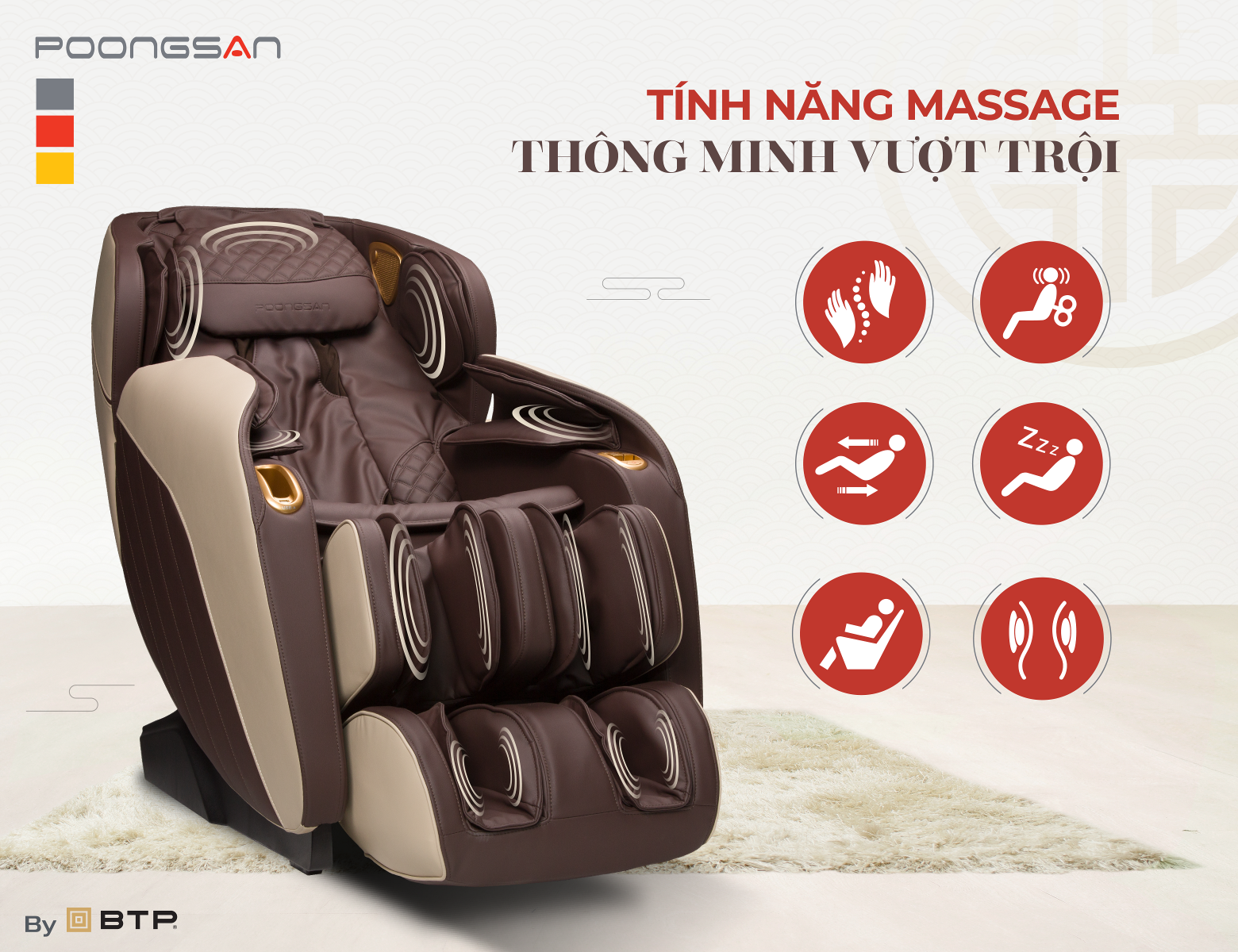 Ghế massage Hàn Quốc có đa dạng các tính năng thông minh vượt trội