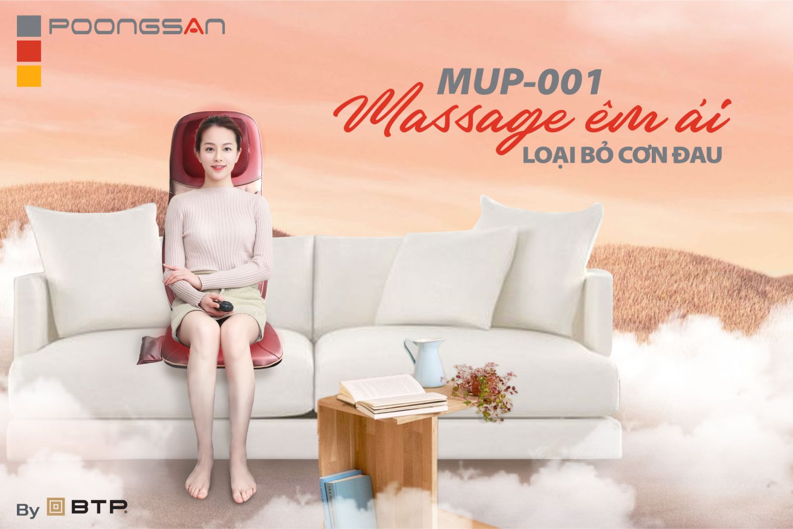 Đệm massage MUP-001 dưới 10 triệu nhỏ gọn giúp loại bỏ nhanh các cơn đau mỏi