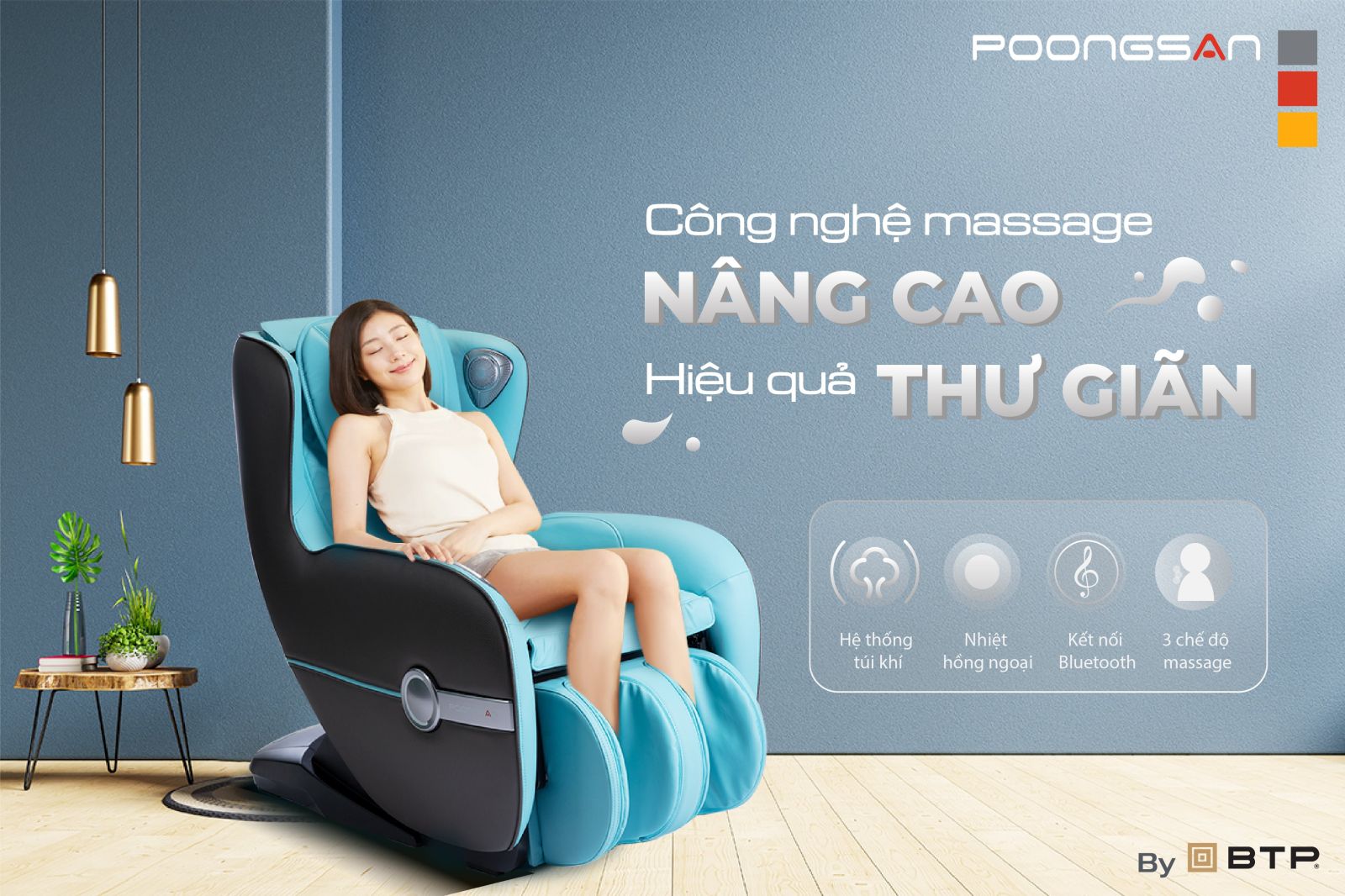 Ghế massage mini sở hữu công nghệ hiện đại nâng cao hiệu quả thư giãn