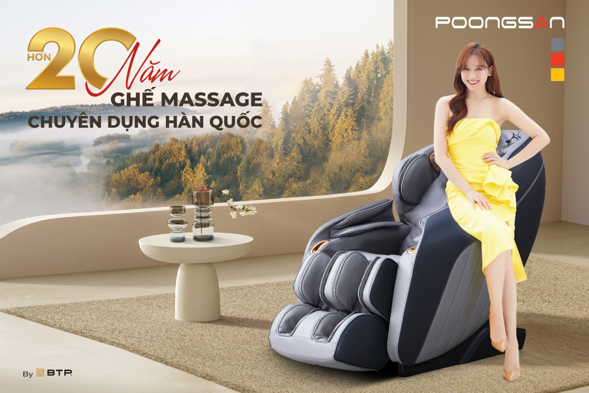 Ghế massage Poongsan Hơn 20 năm chăm sóc sức khỏe cho người Việt