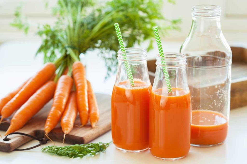 Nước ép cà rốt là một trong những loại nước ép trái cây giảm cân rất tốt 