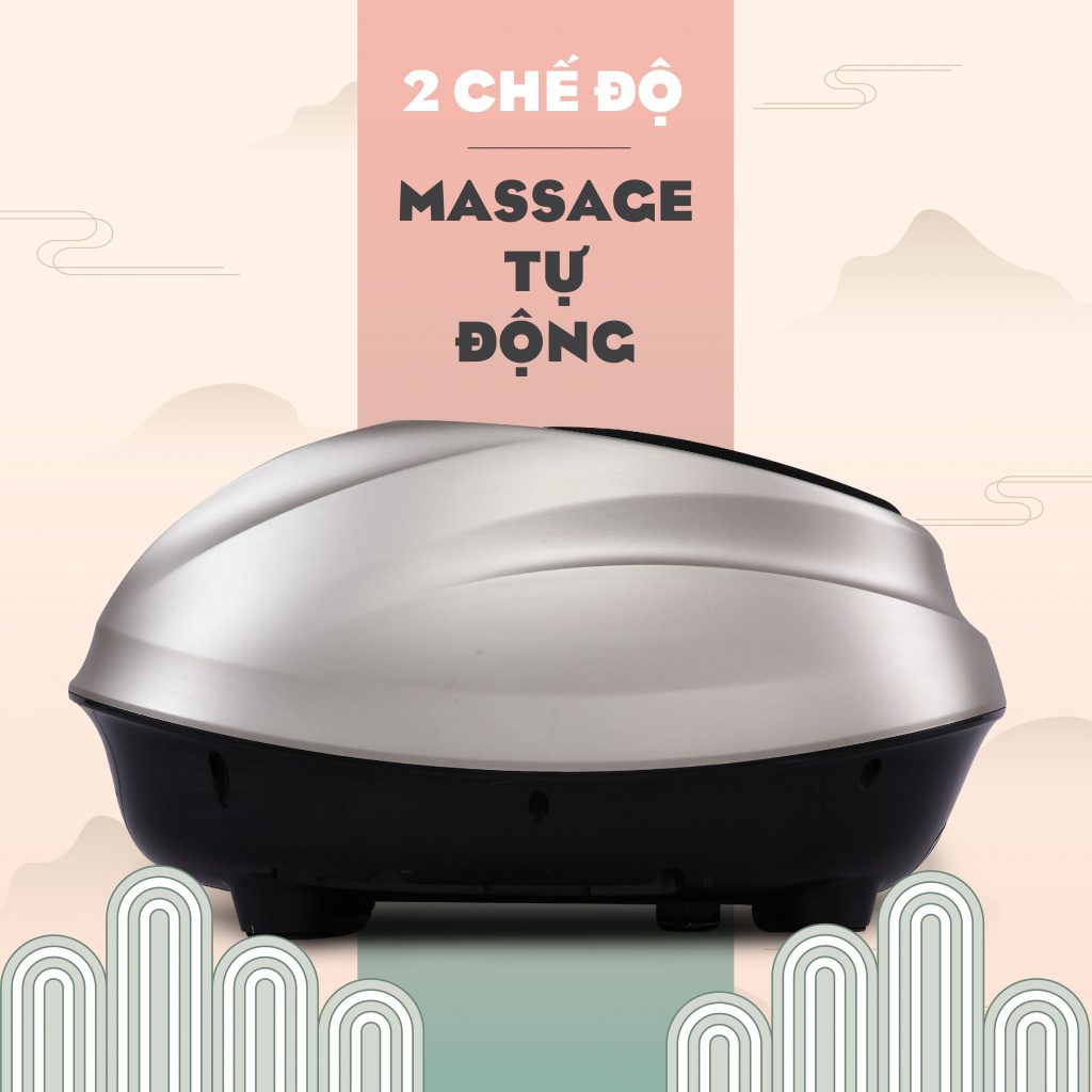 Máy massage chân Poongsan MFP-002 được tích hợp 2 chế độ massage tự động