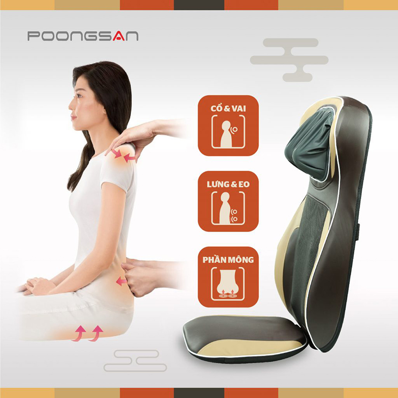 combo vàng chàng tháng mới ghế massage Poongsan