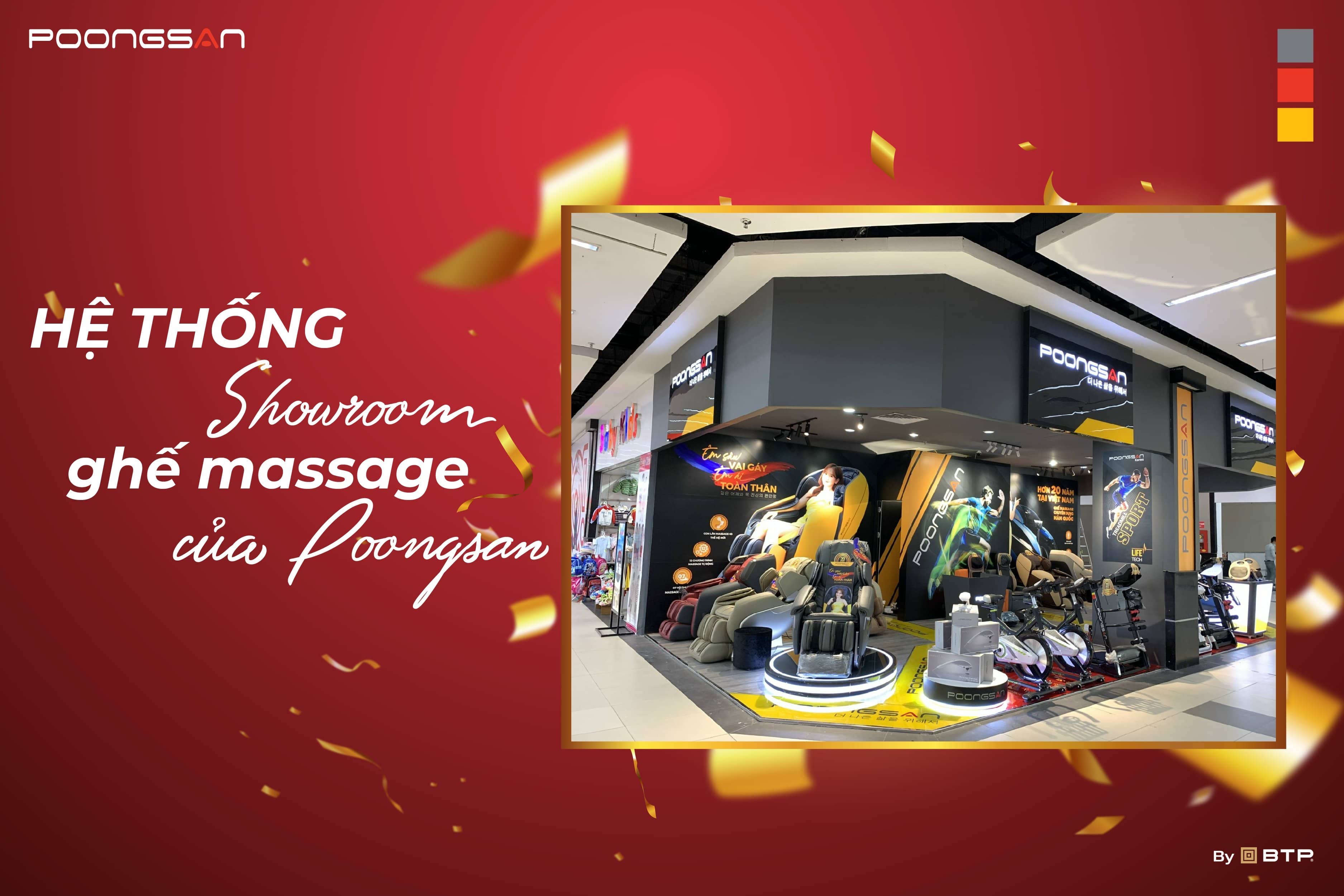 Hệ thống đại lý, showroom ghế massage Poongsan