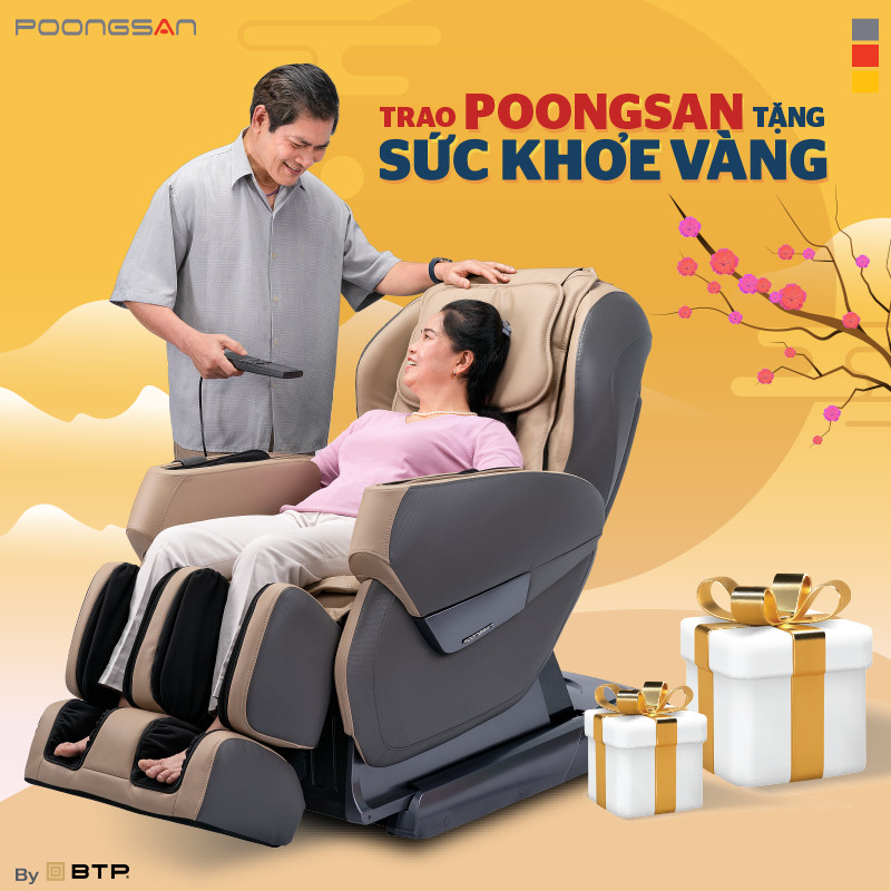 ghế massage Poongsan món quà sức khỏe vàng
