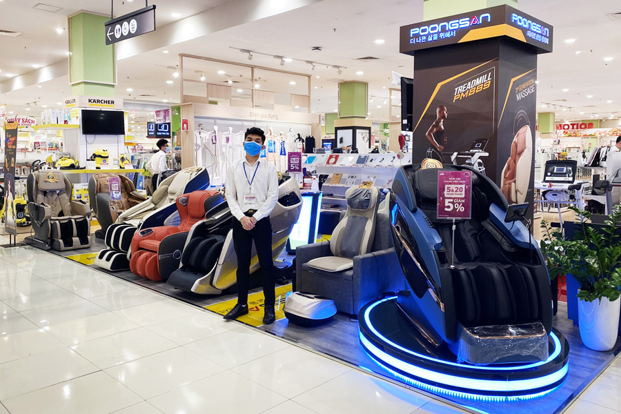 Poongsan có đa dạng các mẫu ghế massage để khách hàng lựa chọn