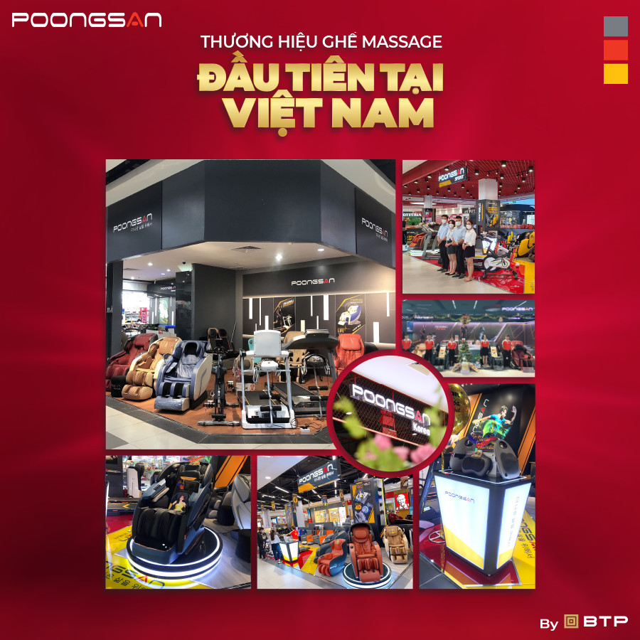 Poongsan - thương hiệu ghế massage đầu tiên tại Việt Nam